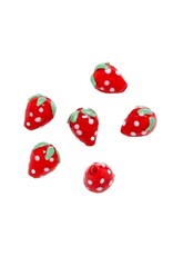15x11mm Lampwork Strawberry  x2