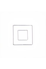 Metal Ring Square Brass Silver x1