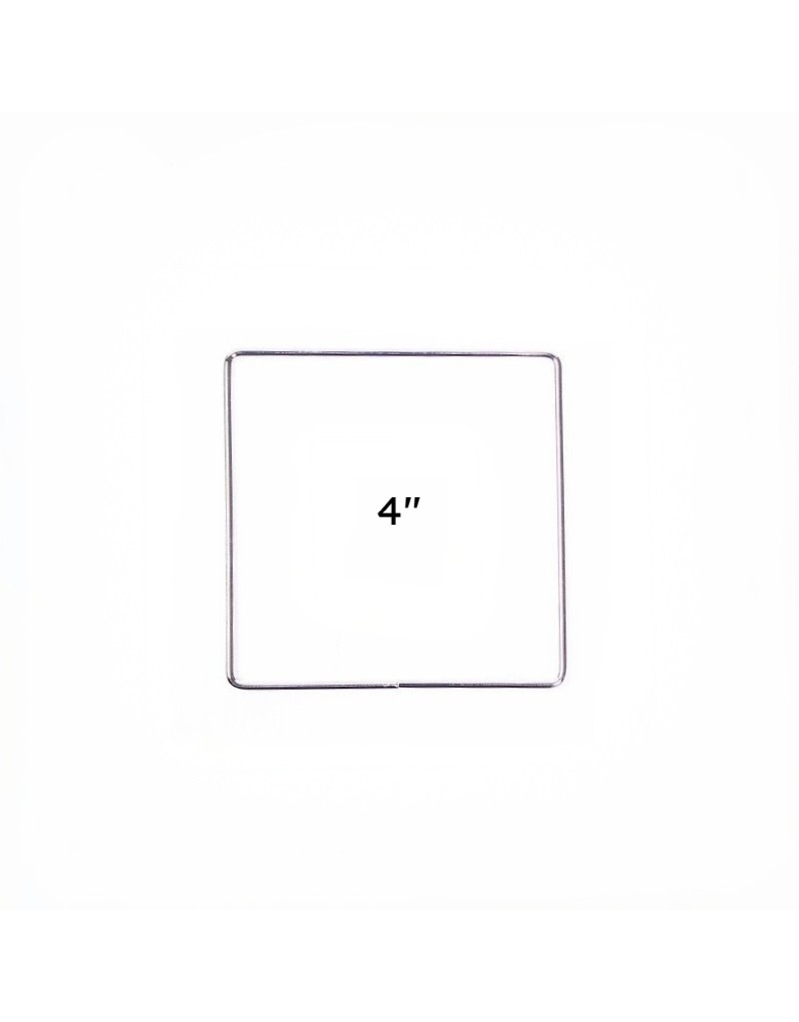 Metal Ring Square Brass Silver x1