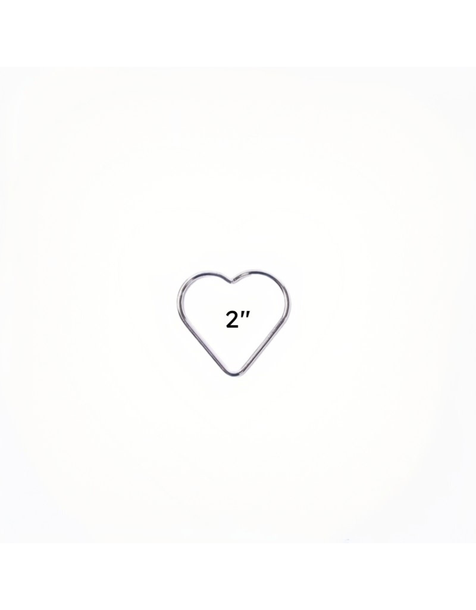 Metal Ring Heart Brass Silver x1