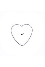 Metal Ring Heart Brass Silver x1