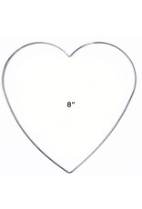 Metal Ring Heart Brass Silver x1