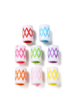 11x7mm Acrylic Tube, Hole 5mm  Random Assorted Colours x50