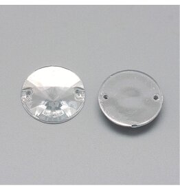 Round Acrylic Cabochon 18mm Clear  x30