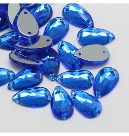 Drop Acrylic Cabochon 20x12mm Sapphire Blue  x30
