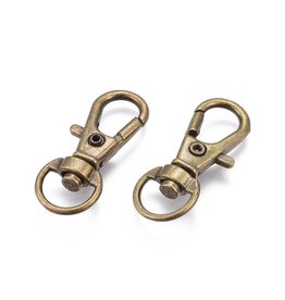Lanyard Swivel Clasp 30mm Antique Brass