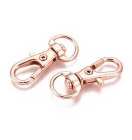 Lanyard Swivel Clasp 30mm Rose Gold