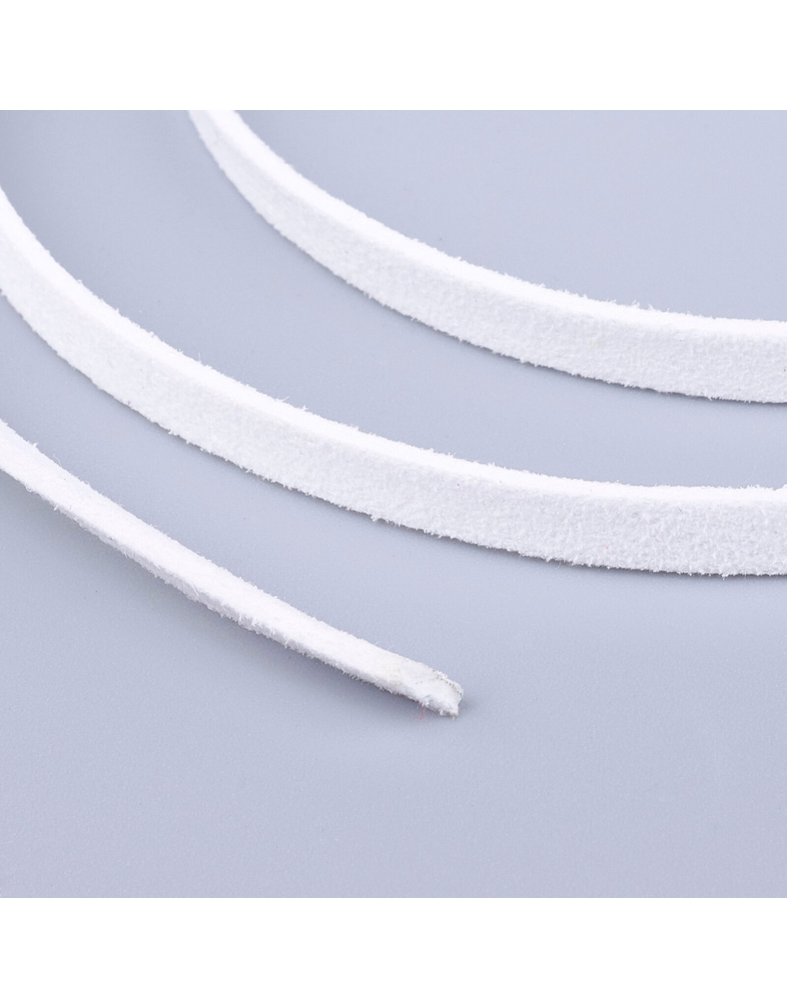Faux  Suede 5mm White  x5m