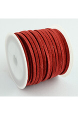 Faux  Suede 3mm Red  x5m