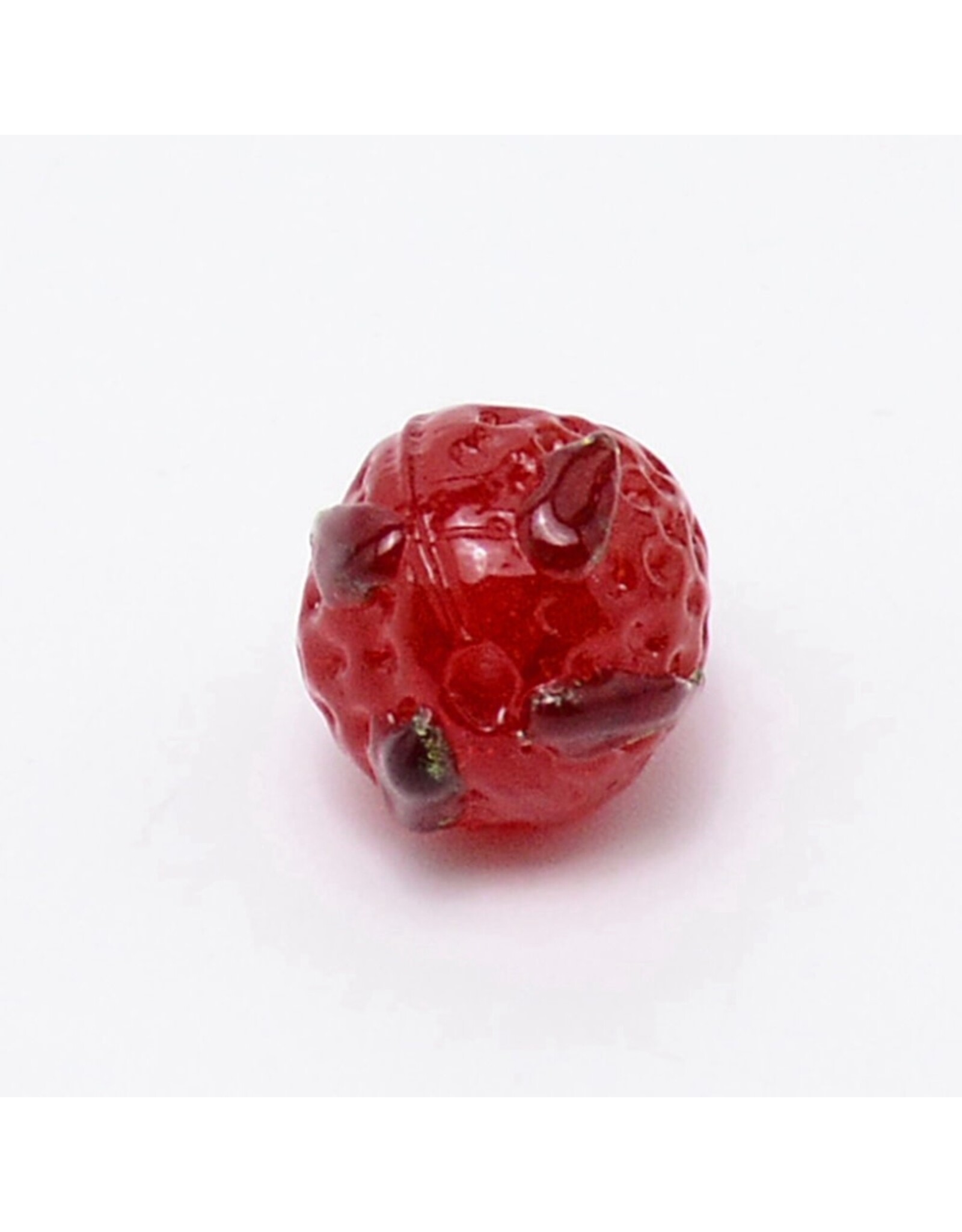 15x13mm Lampwork Strawberry  x4