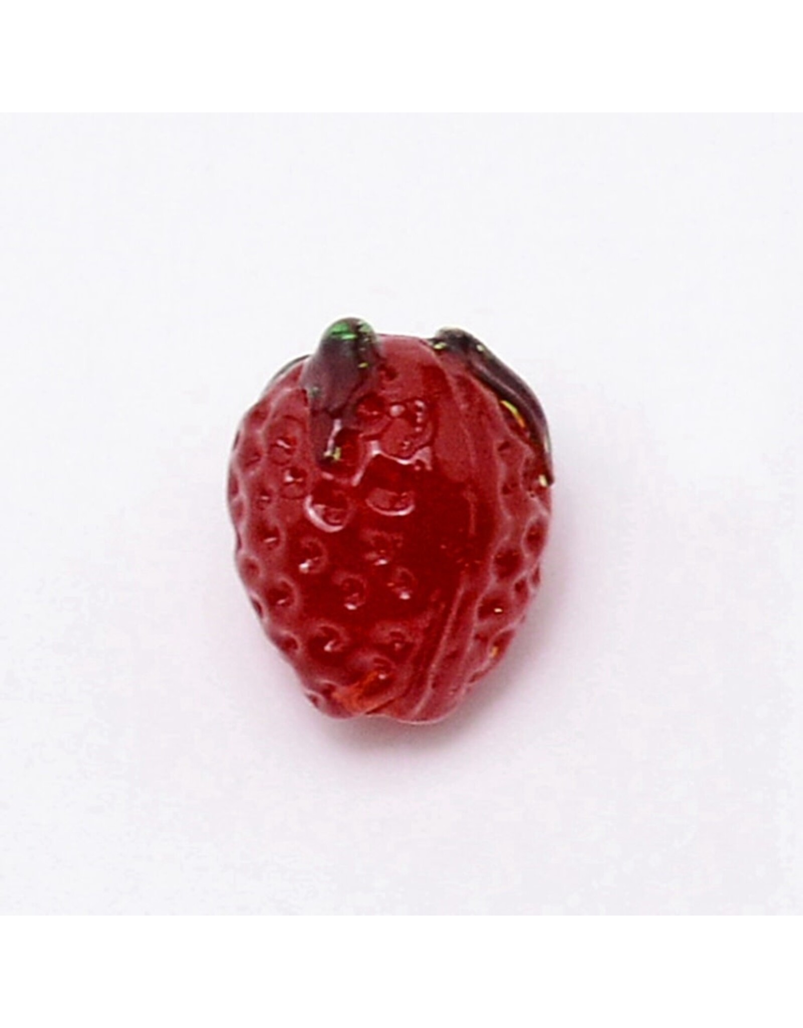 15x13mm Lampwork Strawberry  x4
