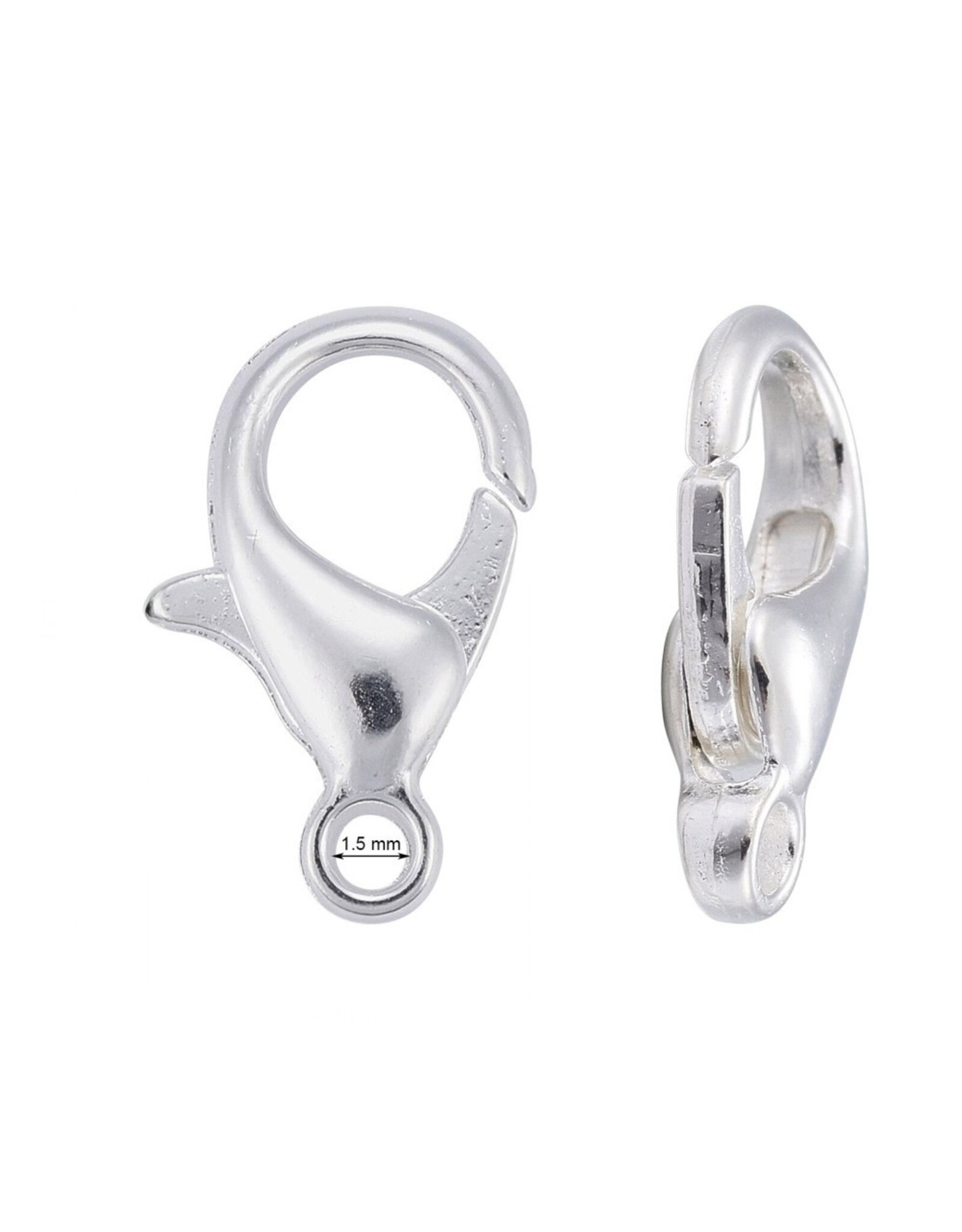 Lobster Clasp 14mm Silver