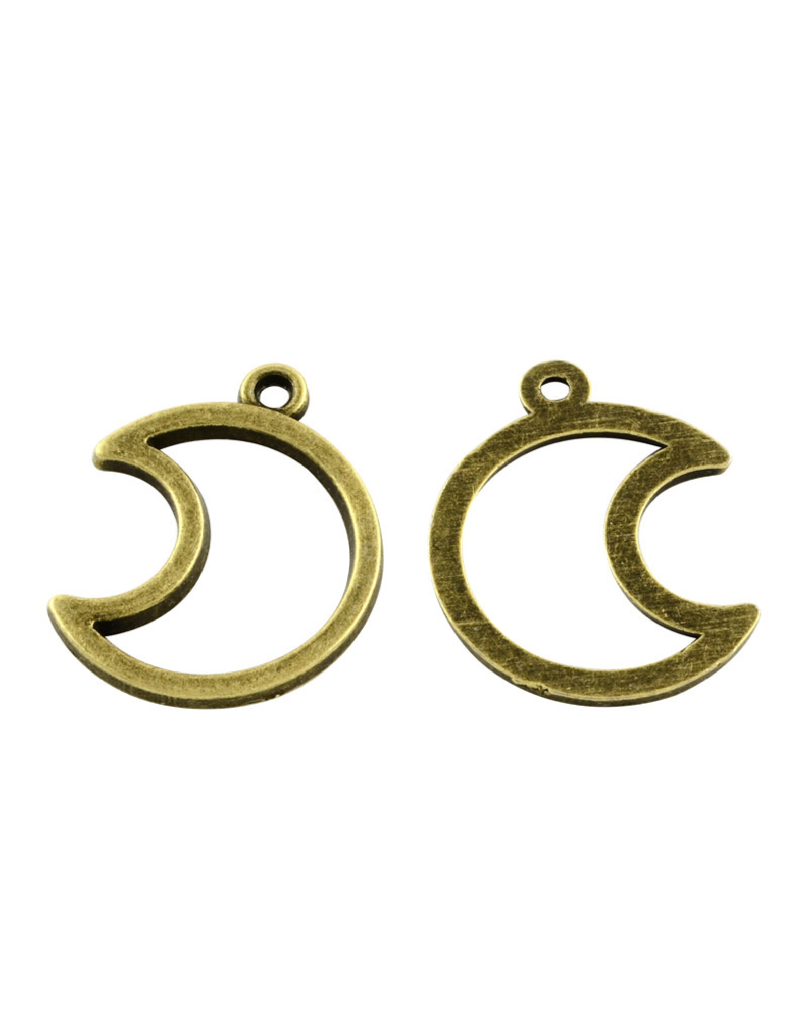 Moon  27x20mm  Antique Bronze  NF
