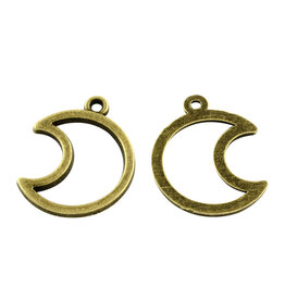 Moon  27x20mm  Antique Bronze  NF