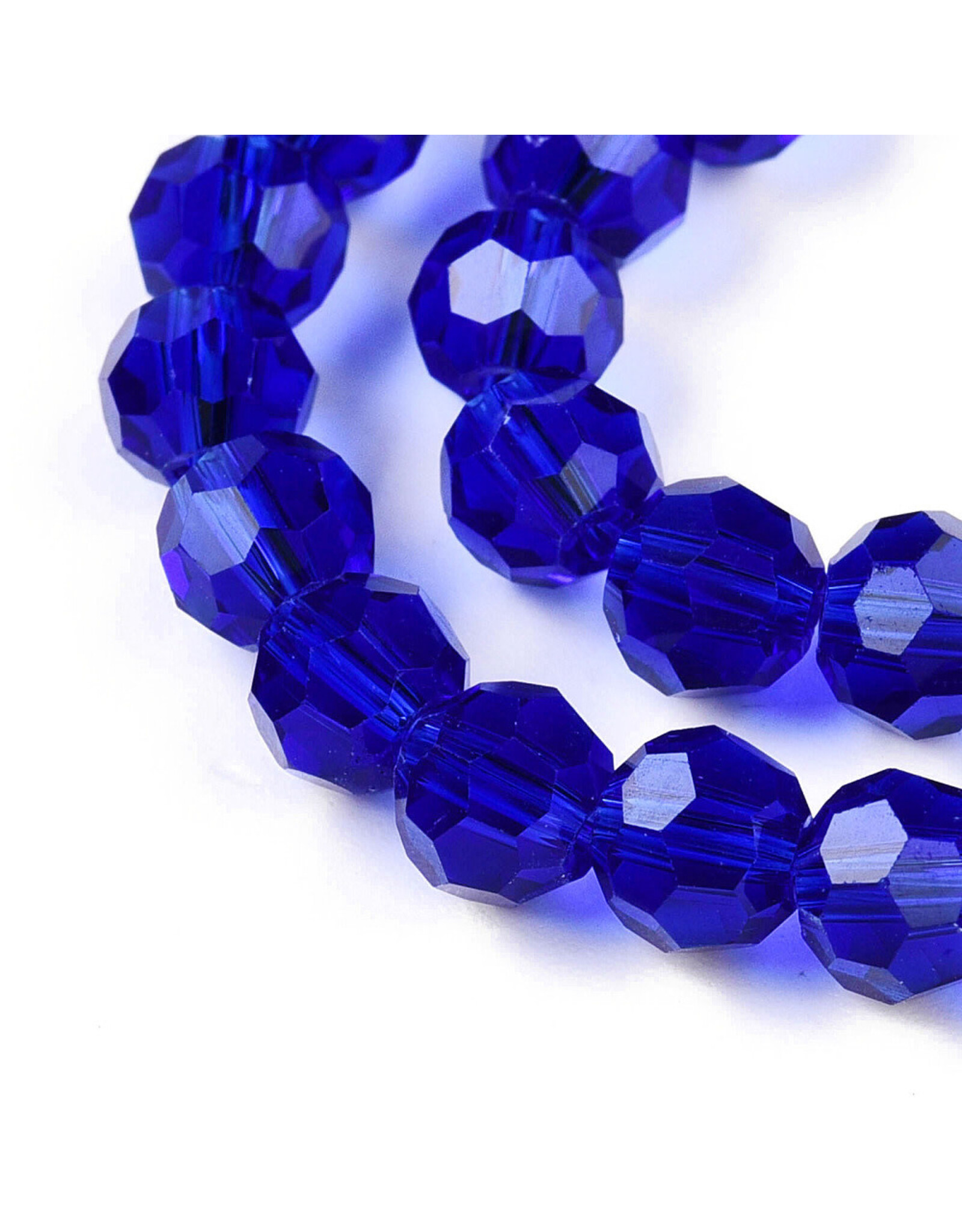 8mm Round Cobalt Blue x65