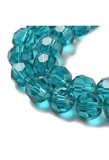 8mm Round Capri Blue  x65