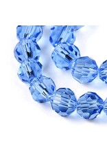 8mm Round Light Sapphire Blue  x65