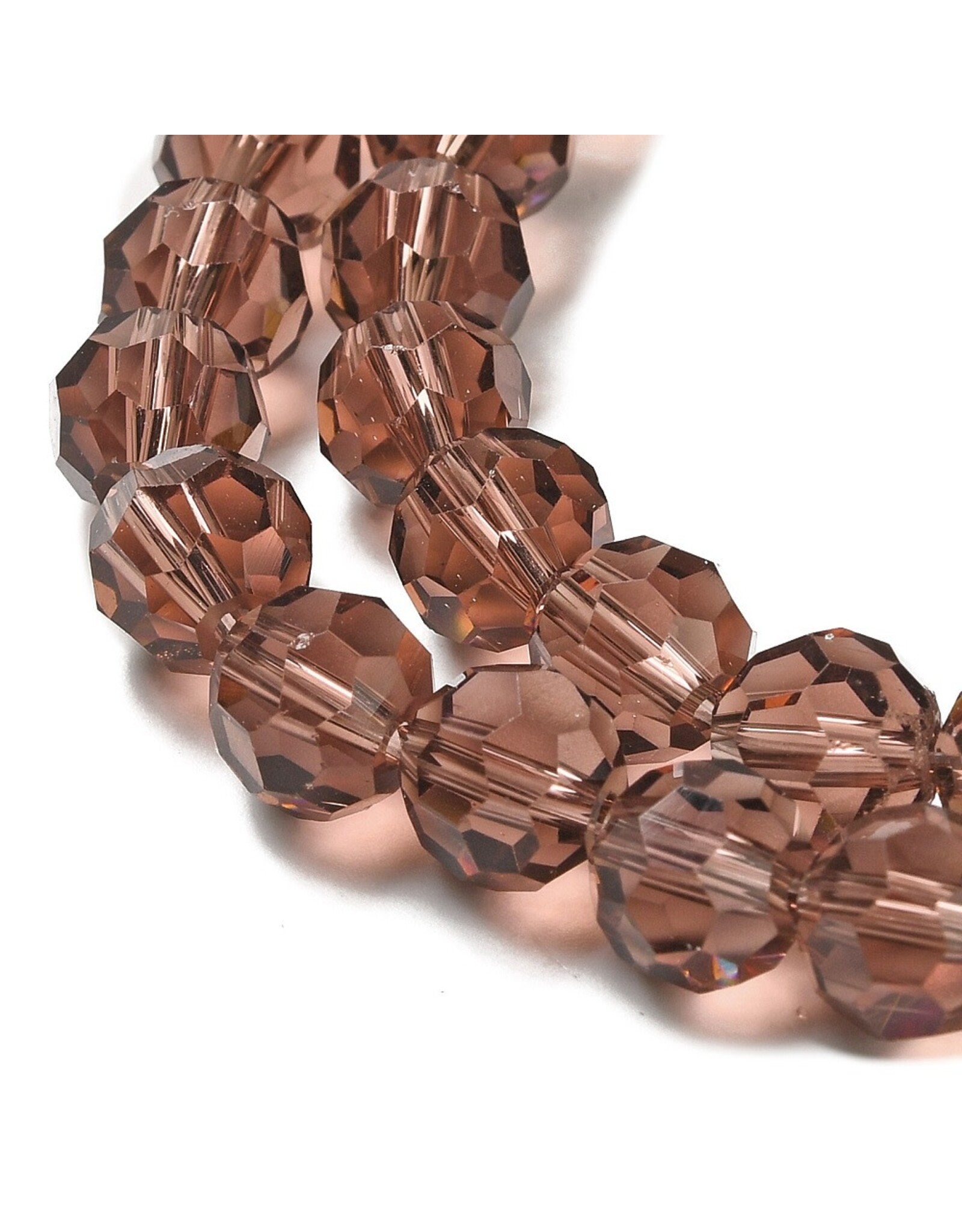 8mm Round Sienna Brown  x65