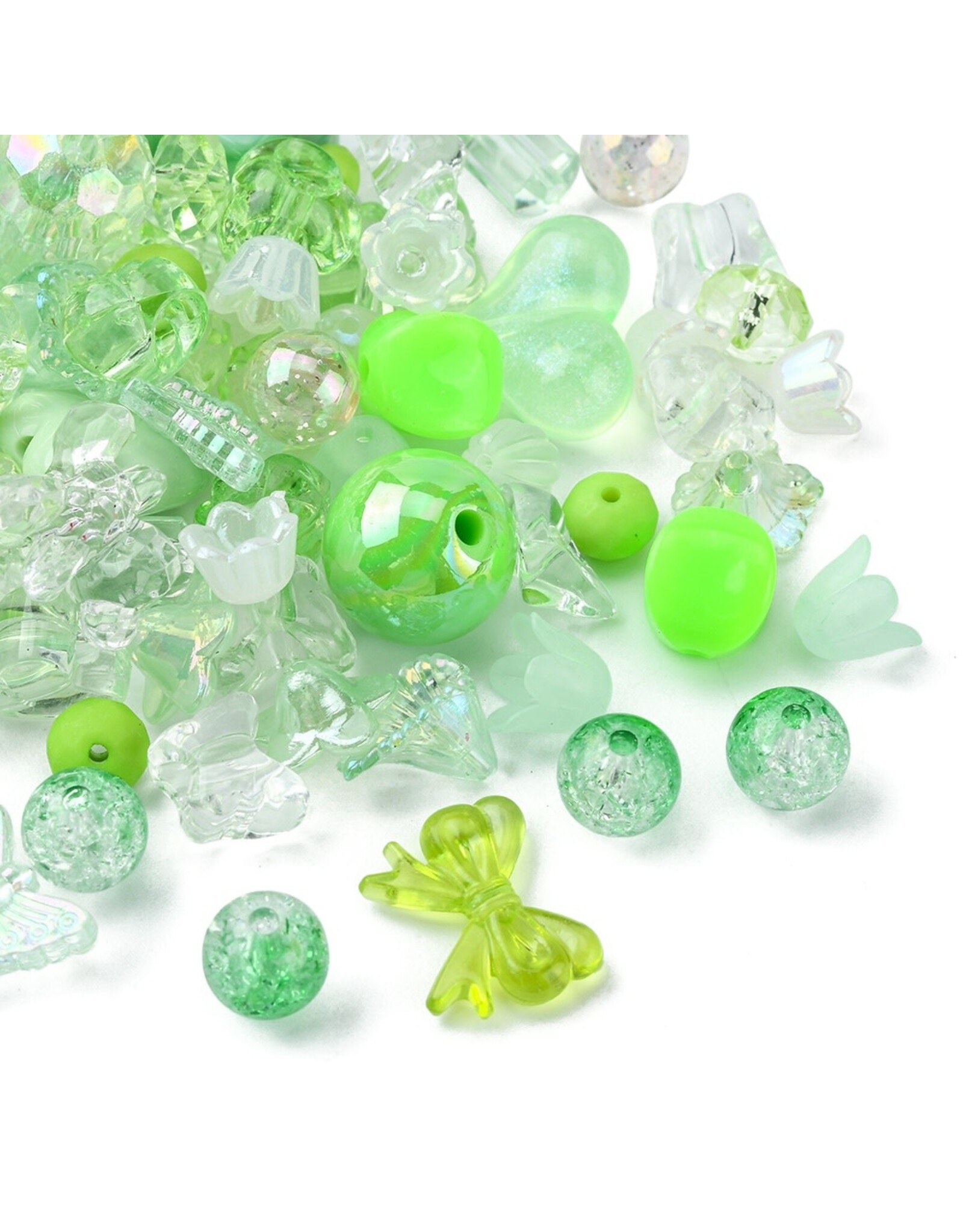 Acrylic Green Random Mix   50g
