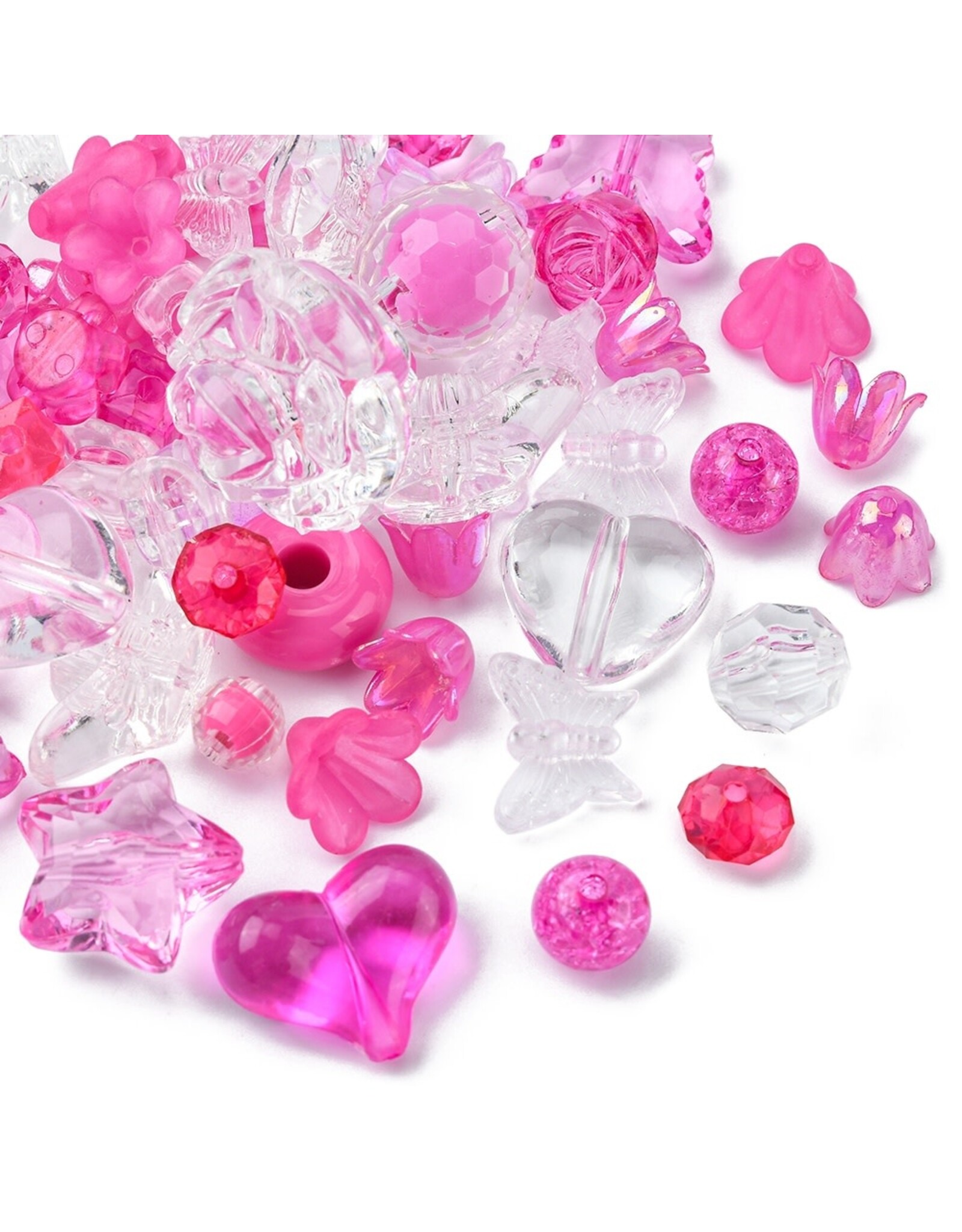 Acrylic Dark Pink Random Mix   50g