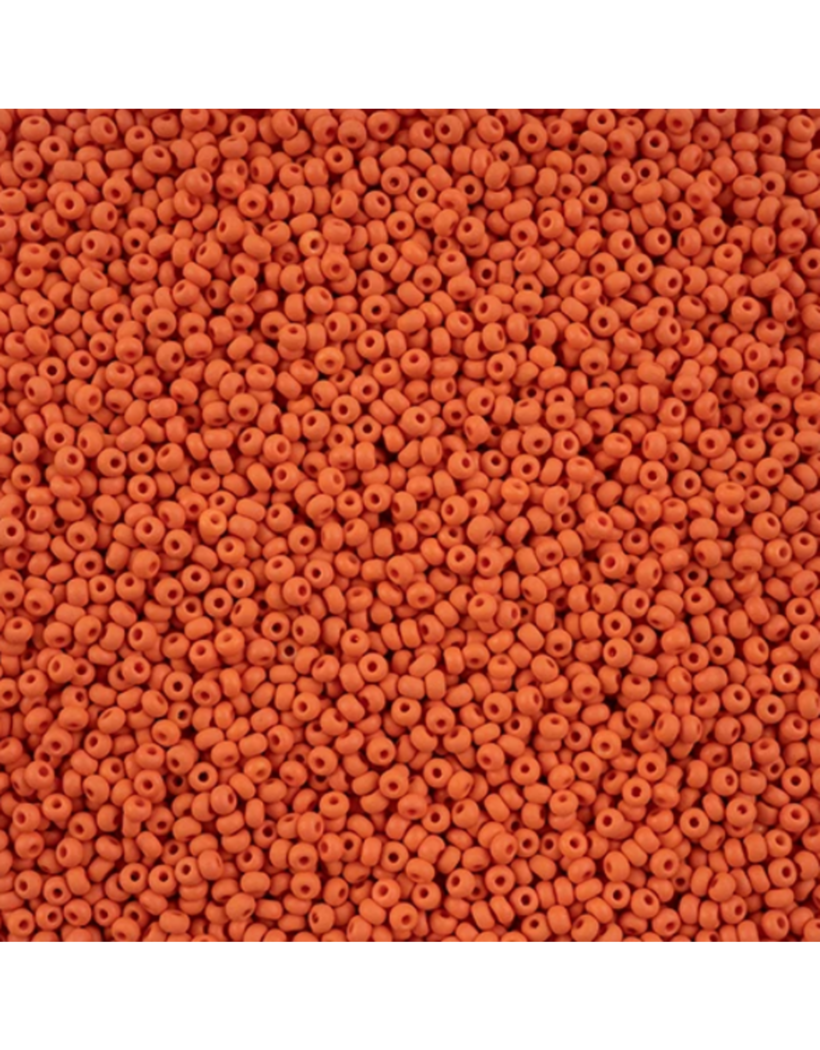 Czech 42125 10  Seed  Opaque Orange Matte Dyed PermaLux