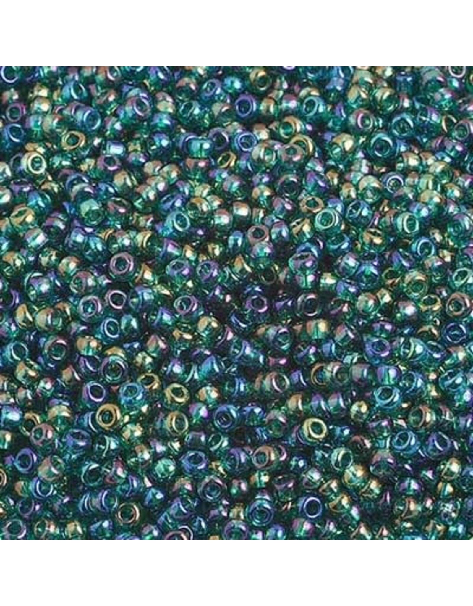 Czech 1246  10  Seed  Transparent Teal Green AB