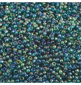 Czech 1246  10  Seed  Transparent Teal Green AB