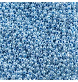 Czech 1433  10  Seed  Light Blue Pearl Dyed