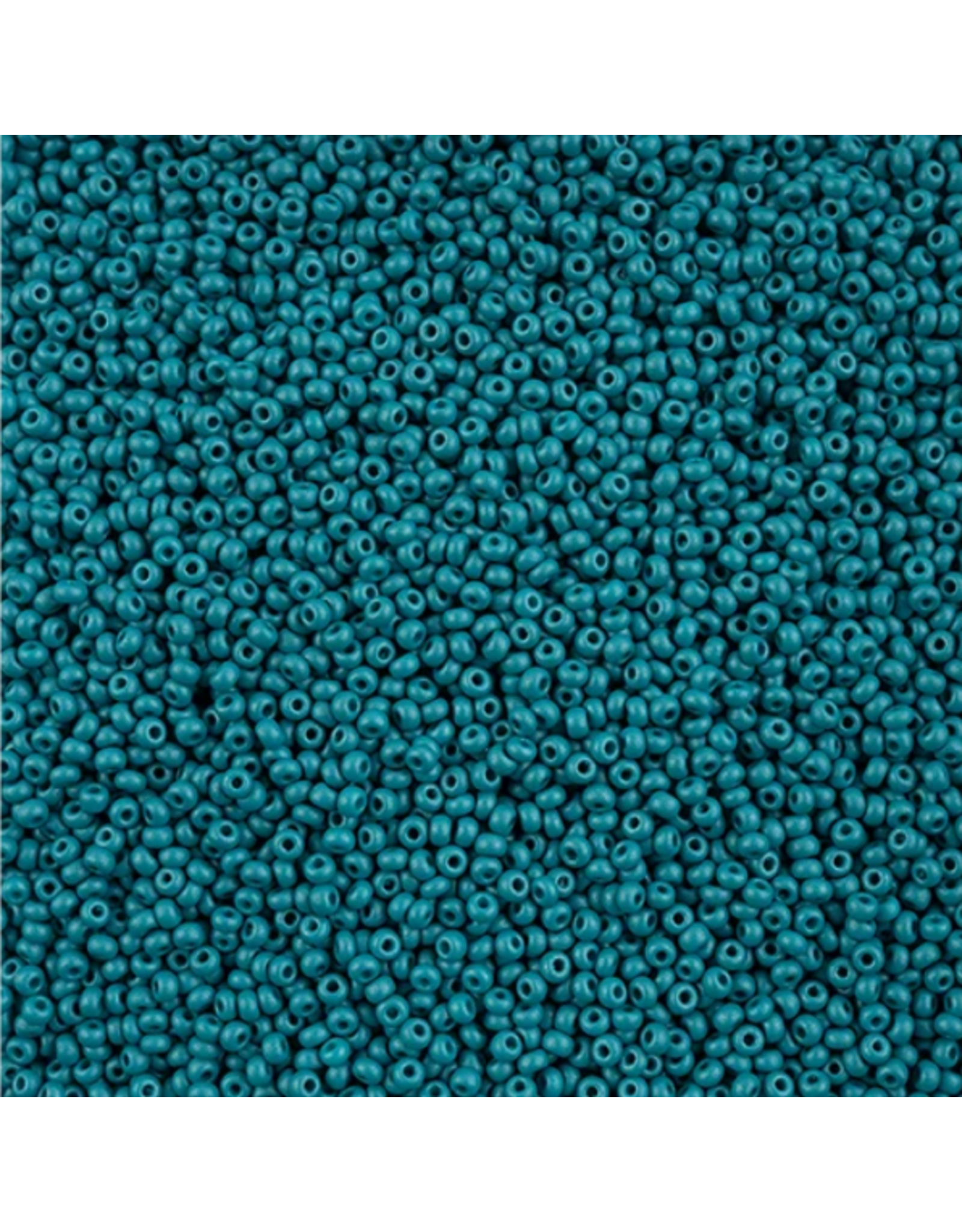 Czech 42117 10  Seed  Opaque Teal Dyed PermaLux