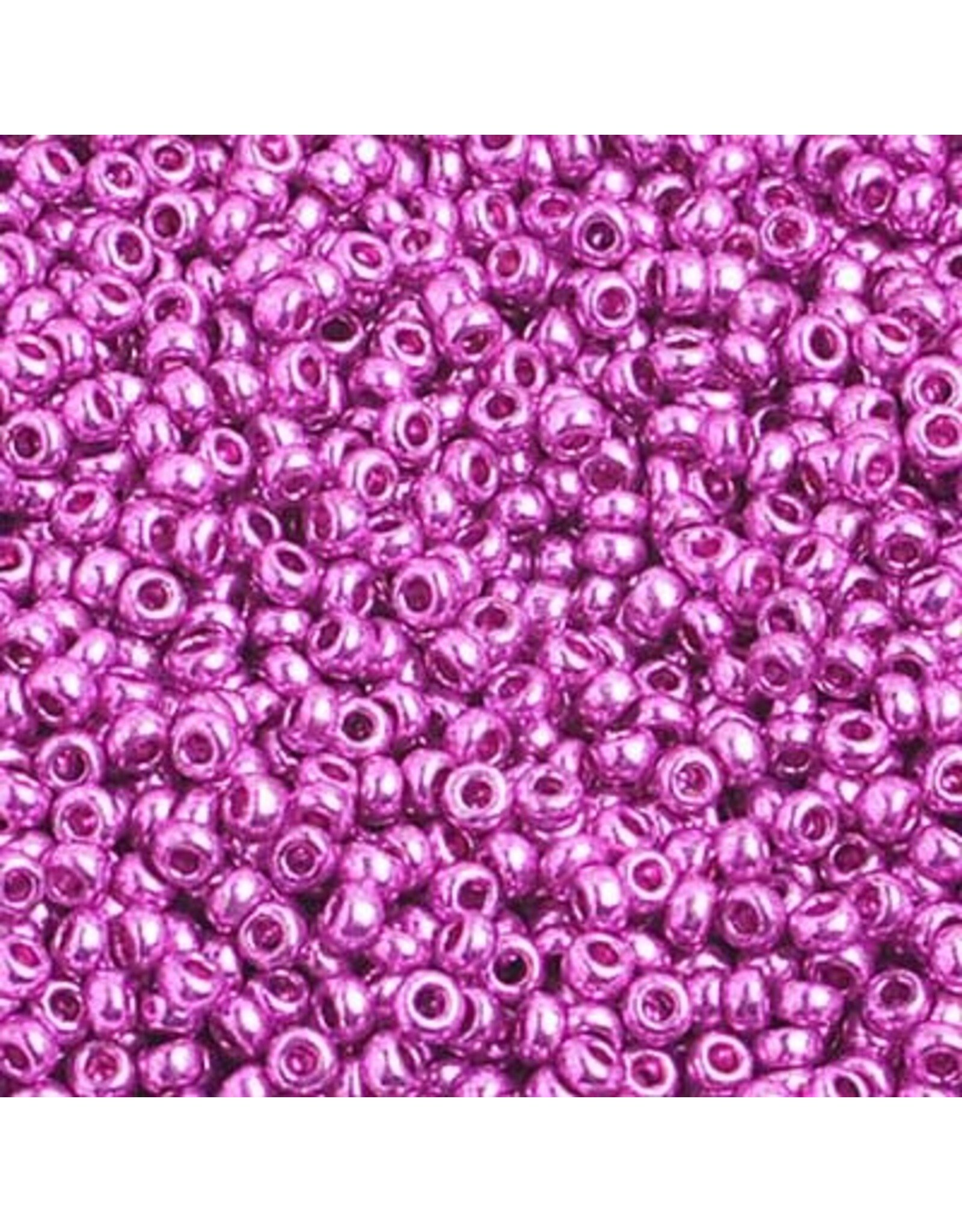 Czech 1508 10   Seed  Dark Pink Metallic