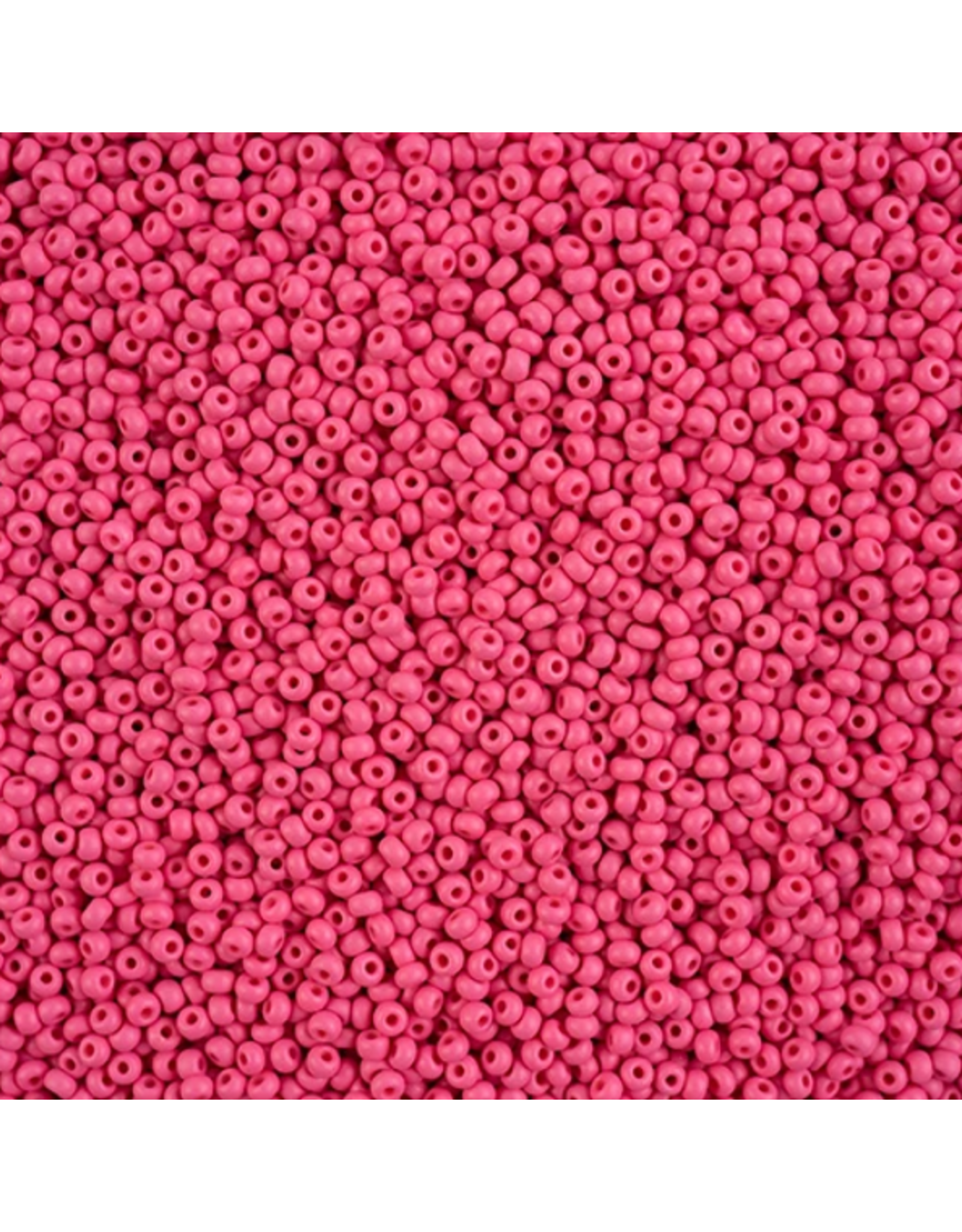 Czech 42132 10  Seed  Opaque Pink Matte Dyed PermaLux