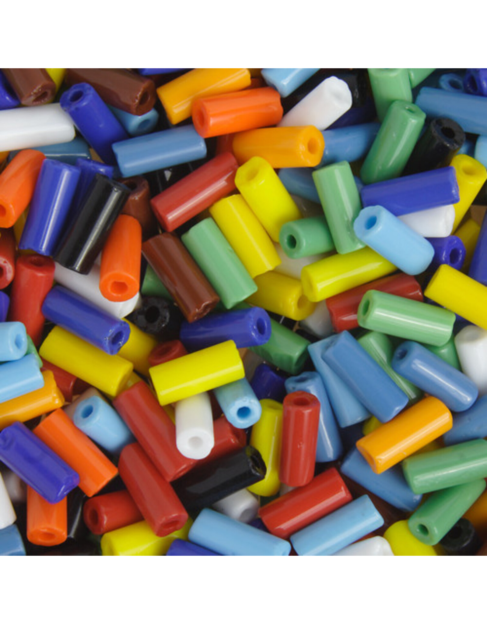 Czech 100-02  9x4mm Wampum Bugle  Opaque Mix