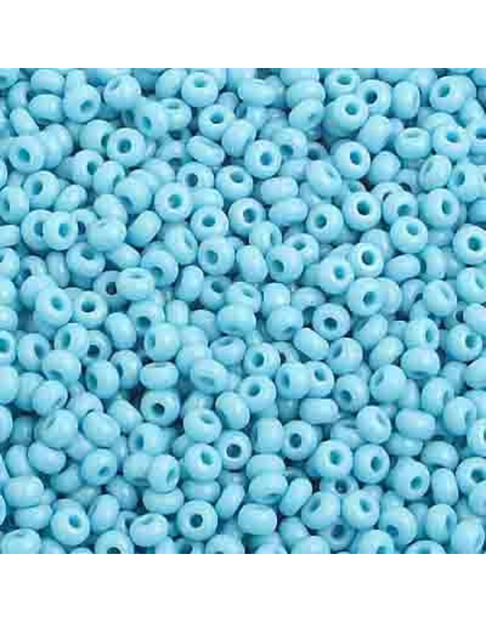 Czech 1004 10  Seed  Opaque Turquoise Blue