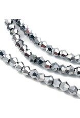 3mm Bicone  Platinum  x110