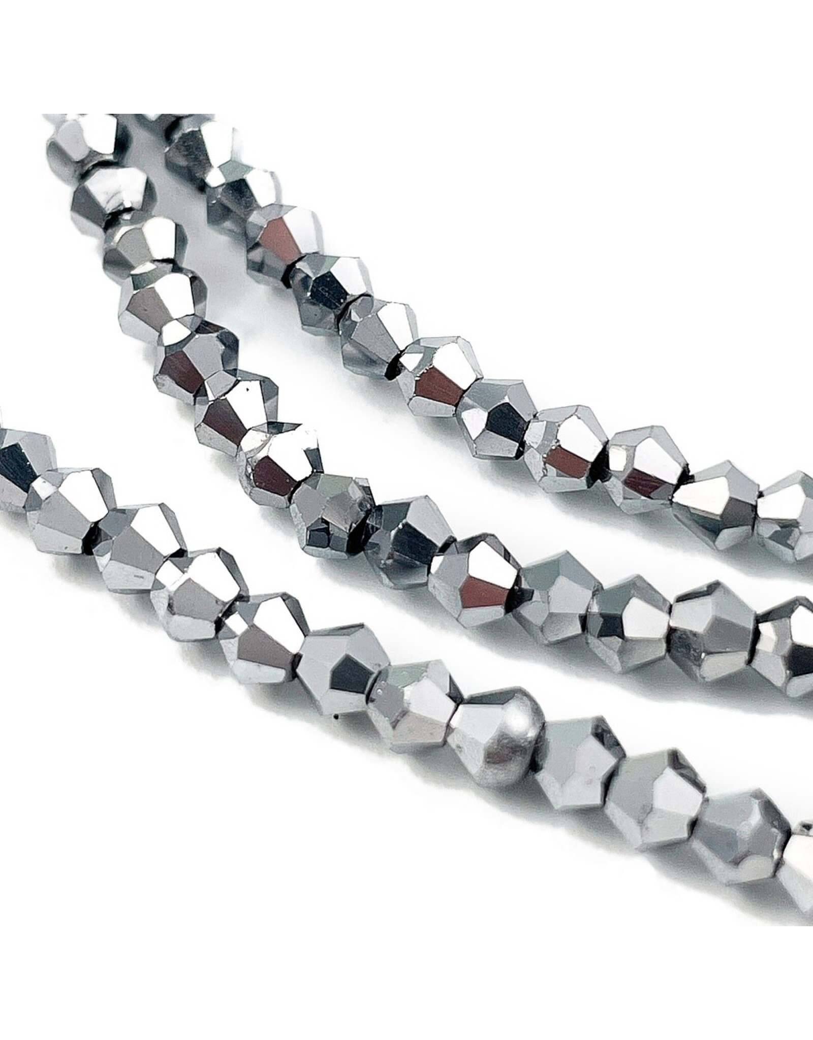 3mm Bicone  Platinum  x110