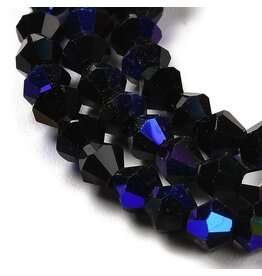 3mm Bicone  Black AB   x110