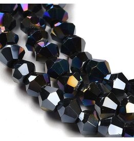 3mm Bicone  Gunmetal AB   x110