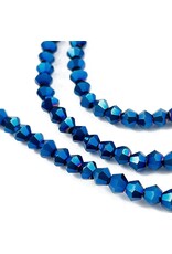 3mm Bicone Blue Metallic  x110