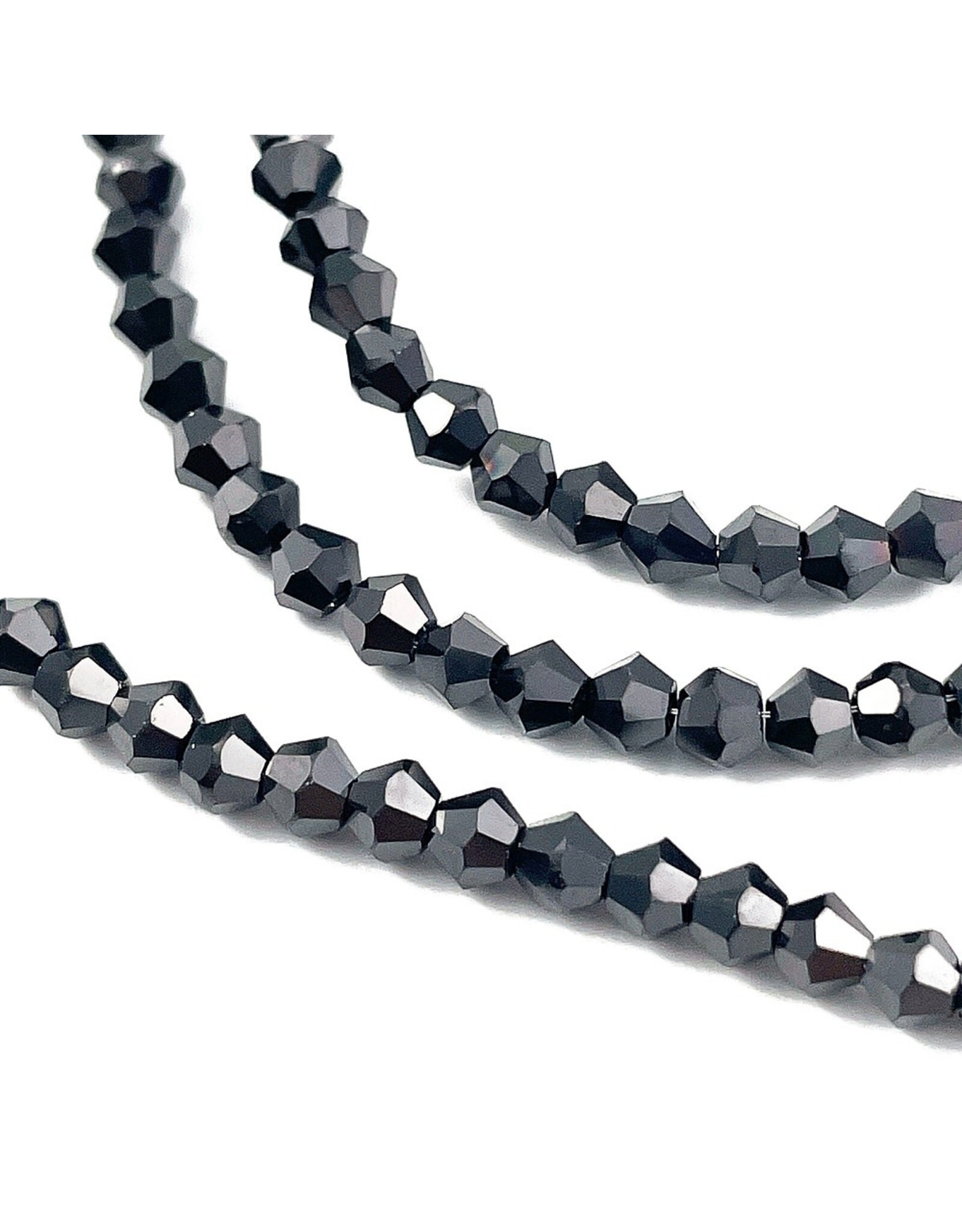 3mm Bicone Gunmetal  x110