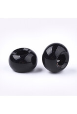 Rondelle  15x10mm Black  x10