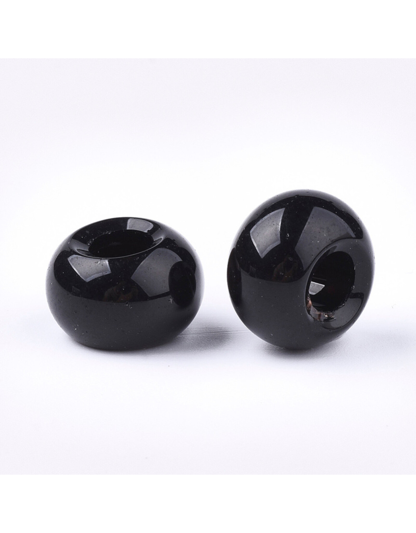 Rondelle  15x10mm Black  x10
