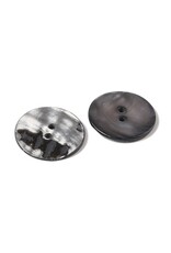 Natural Freshwater Shell Button Black 30mm  x10