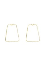 Textured Trapezoid Link 47x36mm Light Gold  x2 NF