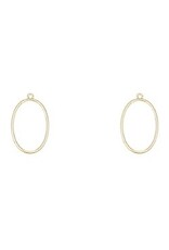 Oval Link 35x22mm Light Gold  x2 NF