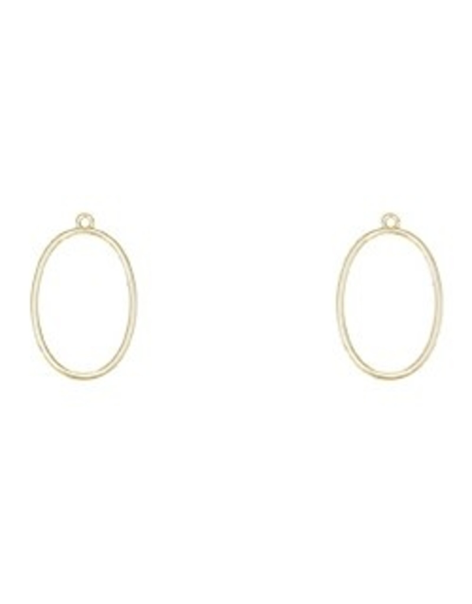 Oval Link 35x22mm Light Gold  x2 NF