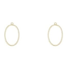 Oval Link 35x22mm Light Gold  x2 NF