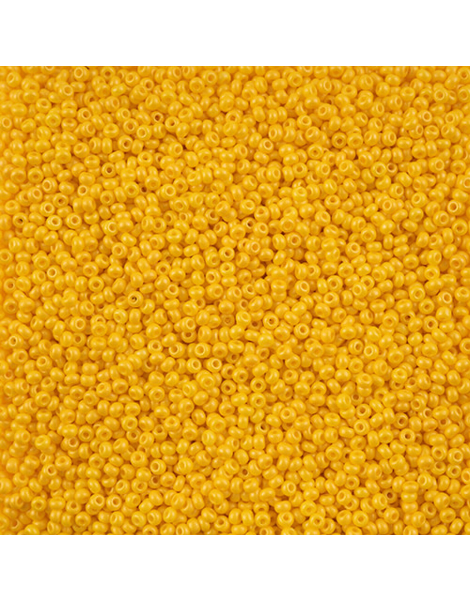 Czech 42101 10 Seed Dark Yellow Chalk Dyed Permalux