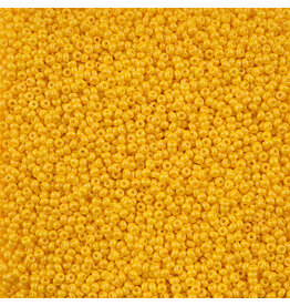 Czech 42101 10 Seed Dark Yellow Chalk Dyed Permalux