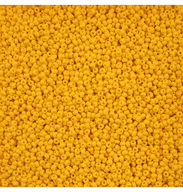 Czech 42123 10 Seed Mustard Yellow Chalk Dyed Matte Permalux