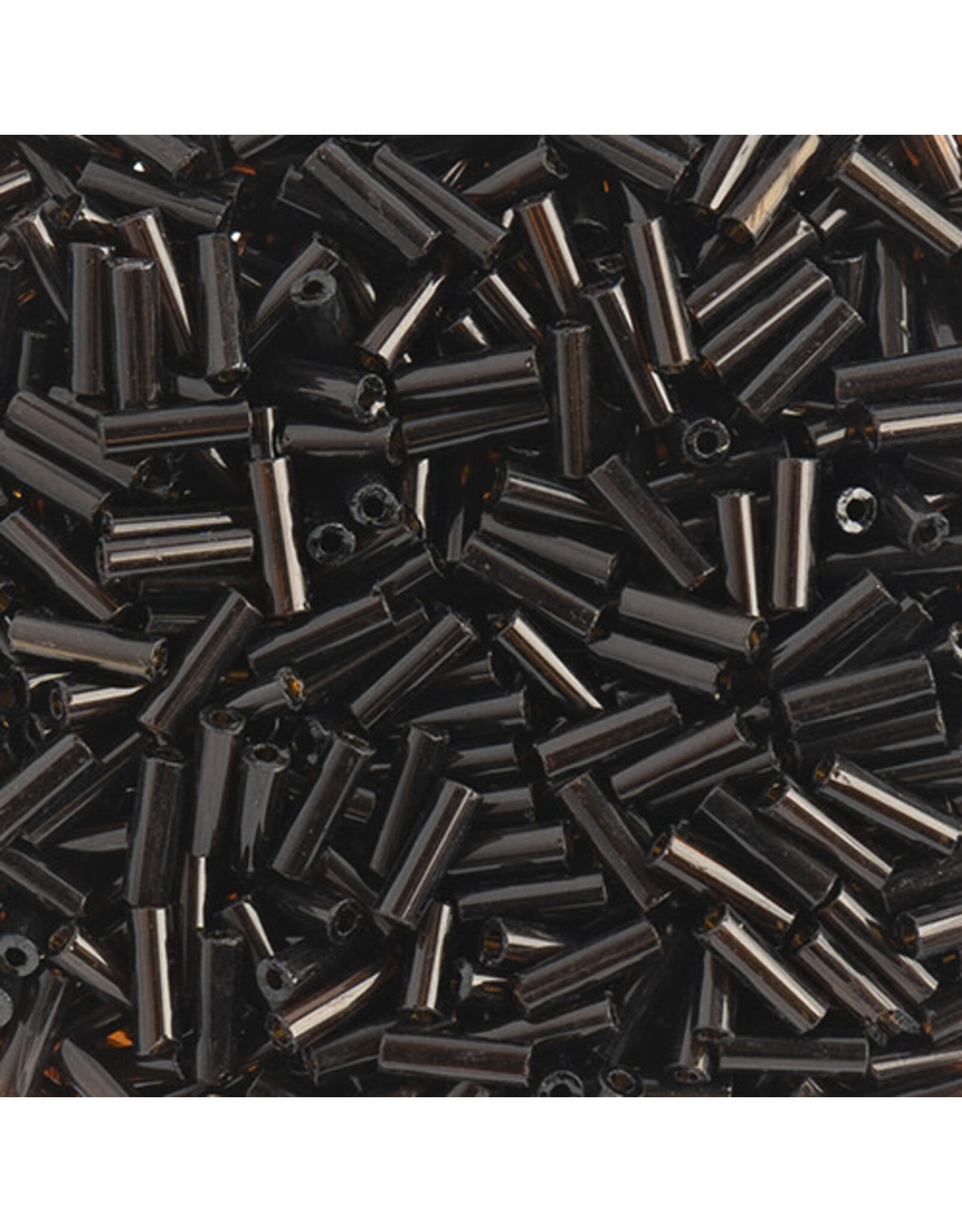 Czech 401017 #3 Bugle  Transparent Dark Topaz Brown